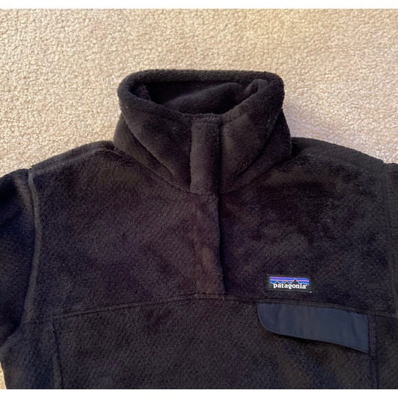 Black M Medium Patagonia Women's Patagonia Re-Tool Snap-T Fleece Pullover 0224! - Picture 4 of 11